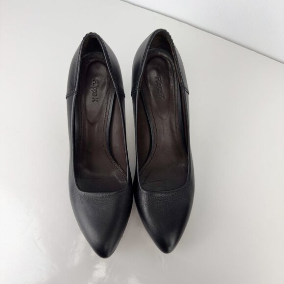 FILIPPA K Classic Leather Pointed Toes‎ EUC Designer Black Stilettos Pumps sz 38 - Picture 8 of 13